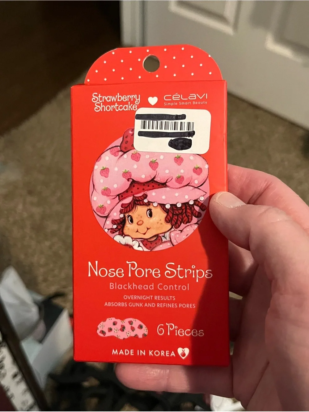 Célavi Strawberry Shortcake Pink Nose Pore Strips - 6 Pack